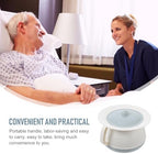 POPETPOP Elder Chamber Pot with Lid and Handle Thickened Portable Spittoon Urine Pot for Adults and Kids Durable Household Commode Bucket 8.26X8.26X5.11In