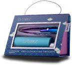 Pro Illuminating Tweezers & Mirrored Carry Case with Diamond Dust Tips, Mermaid, 0.5 pound