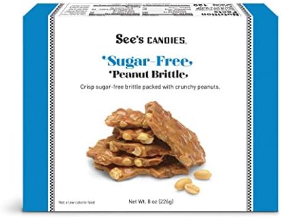 See's Candies 8 oz Sugar Free Peanut Brittle
