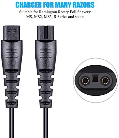SoulBay 12V PA-1204N Charger Replacement for Remington Shaver F5-5800 F7800 F5800 F5790 F4790 R5150 R6130 R-6150 MS2-390 MS3-2700 MS680 R9100 Electric Razor Trimmer PA1204N Power Cord