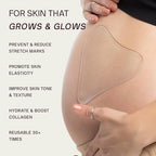 Dermaclara Silicone Patch Stretch Mark Kit - Pregnancy Stretch Mark Prevention, C Section Cover Up Belly Scar, Maternity Skincare, Silicone Gel Sheet, Reusable up to 30 Times - 2 Patches & 1 Cleanser