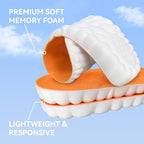 Steppers Insoles for Men & Women, 2026 New 4D Memory Foam Cloud Footstr Insoles, Comfortable & Breathable Massage Shoe Inserts with Arch Support for Foot Pain & Fatigue (Orange, US M 7-11/W 8.5-13.5)