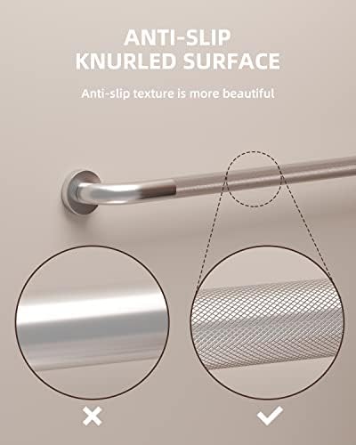 32 Inch Anti Slip Shower Grab Bar, Munzong Stainless Steel Bathroom Grab Bar, Satin Brushed Nickel Knurled Bathroom Balance Bar,Safety Hand Rail Support Handicap Elderly Senior Assist Bath Handle