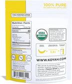 KOYAH - Organic Freeze-dried Banana Powder (1 Scoop = 1/4 Cup Fresh): 22 Servings, 220 g (7.8 oz)