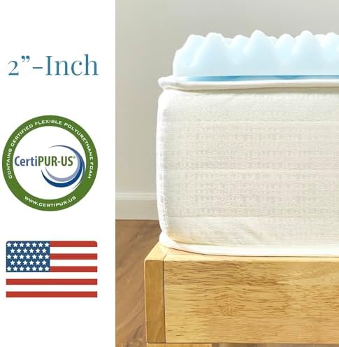 Airflow Foam Mattress Topper, Egg Crate Foam Pad, Hospital Mattress Pad and Bed Topper for Support, Pressure Relief and Weight Distribution. (Full)