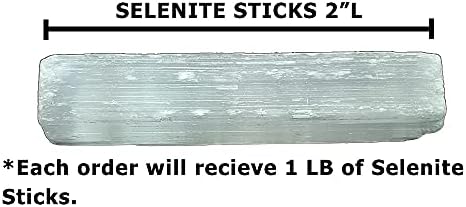 New Age Imports, Inc.® ~ Premium Quality Selenite Sticks 2-3" Size -1 LB. Great for Wicca, Reiki, Healing, Metaphysical, Chakra, Positive Energy, Meditation, Protection, Decoration or Gift (2-3")