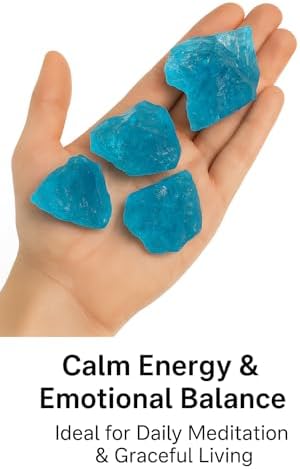 Large 1.25-2.0” Natural Aquamarine Raw Crystal Stone,Healing Gemstone for Reiki, Chakra Balancing, Meditation & Crystal Collection – Raw Aquamarine Mineral for Calmness, Clarity & Inner Peace