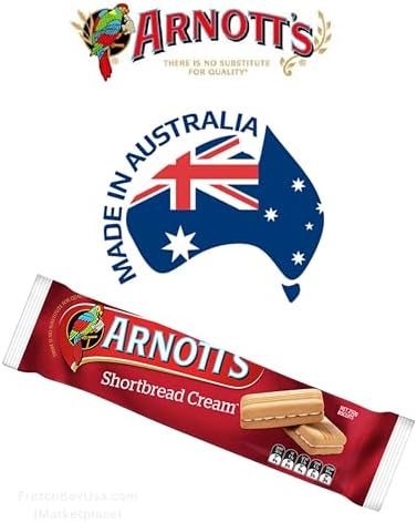 ARNOTT'S Family Favourites Arnott's Shortbread Biscuits Cream (Value Pack Of 3 x 250g EA) Deliciously Creamy and Buttery Aussie Made & Loved ... Imported from Australia