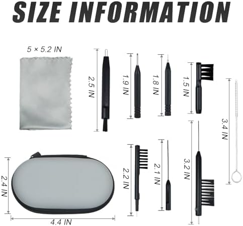 10 PCS Hearing Aid Cleaning Kits Hearing Amplifier Brush Tools Earbuds Headphones Airpods Cleaner Brush Kits with Case