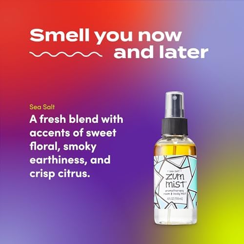 Indigo Wild Zum Mist Room & Body Spray - Aromatherapy Essential Oil Spray - Natural Body Mist & Room Spray - Sea Salt Scent - 4 fl oz (2 Pack)