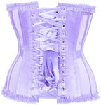 Daisy corsets Women's Daisy Corsets Womens Purple Underwire Mesh Underbust Cincher Corset Top & Plus Size
