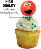 Sesame Street Elmo Face Cupcake Picks Toppers Decoration Set of 6