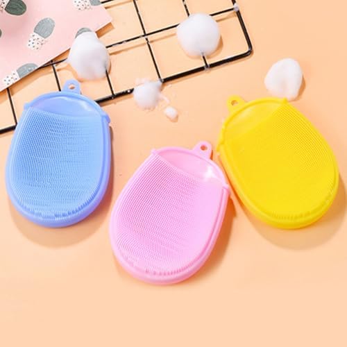 Gatuida 3pcs Silicone Bath Brush Skin Massager Set for Bathing and Cleaning, Soft Silicone Material, Suitable for Bath Care and Gentle Skin Massage
