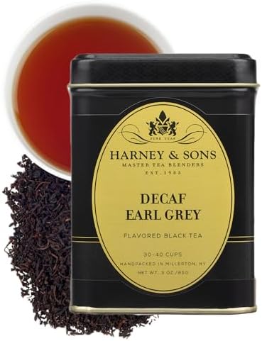 Harney & Sons Decaffeinated Earl Grey Tea, Loose Leaf 3 ounce tin