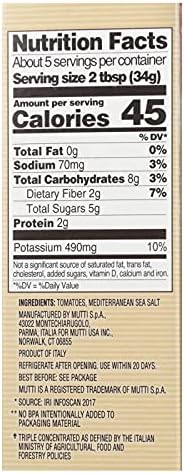Mutti Triple Concentrated Tomato Paste (Triplo Concentrato), 6.5 oz. Tube |12 Pack | Italy’s #1 Brand of Tomatoes | Tube Tomato Paste | Vegan Friendly & Gluten Free | No Additives or Preservatives