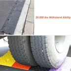2 Pack Portable Plastic Curb Ramp, 4.3"/5.1" High Lightweight Non-Slip Driveway Ramp, Threshold Ramps Set for Loading Dock Sidewalk Car Motorcycle Bike Scooter(Black,13cm/5.1inch)