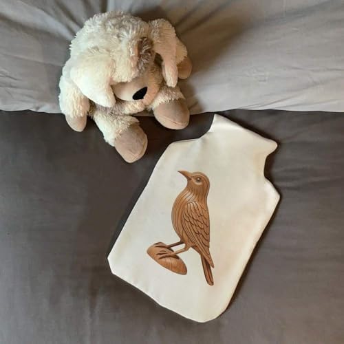 Azeeda 'Carved Bird' Hot Water Bottle Cover (HW00049255)