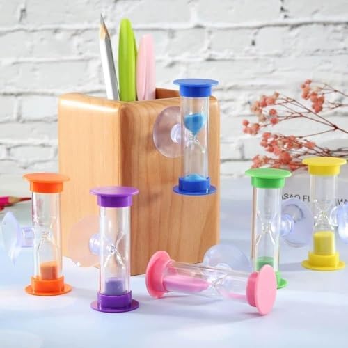 2Pcs Blue Toothbrush Timer for 2mins Sand Clock Timer 2 Minute Sand Timer, Plastic Suction Cup Hourglass Sandglass Desktop Ornament Party Favors, Decorations