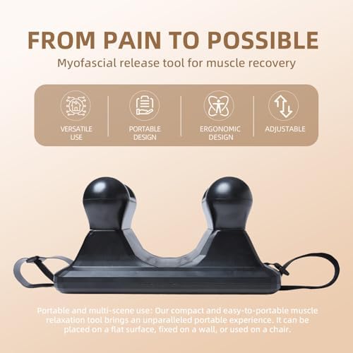 Psoas Release Tool - 3-in-1 Massage Tool - Psoas Muscle Release Tool for Hip Hook, Flexor, Back, Glute, Iliacus, and Neck Pain Trigger Point and Myofascial Release Tool - Night Black [Patent Pending]