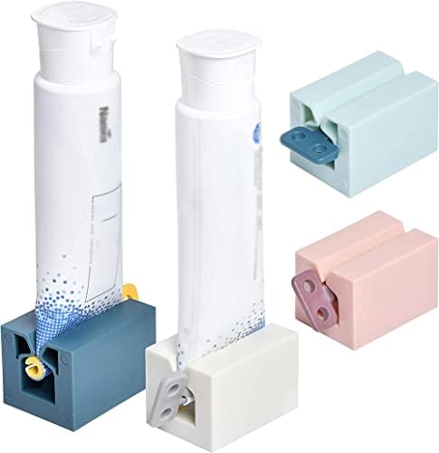 AKOAK 4-Color Toothpaste Squeezer, Facial Cleanser Dispenser,use for Saving Toothpaste, Hand Cream, Cream, Face Cream - Bathroom Organizer