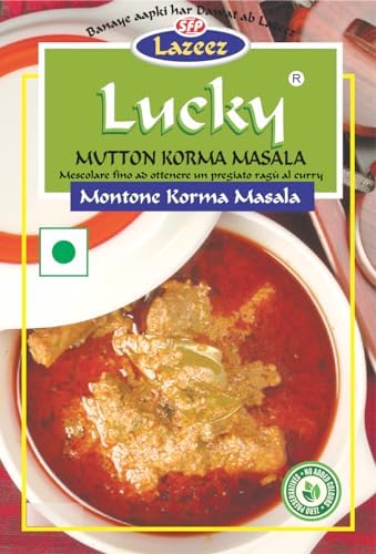 Lucky Masale Party Pack 2 (Chicken Fry, Chicken Lollypop, Mutton Korma, Meat Masala and Chicken Biryani) - Low in Sodium/No MSG/No Artificial Color