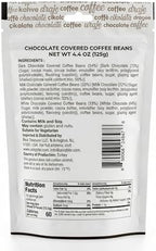 UNIQBITE Chocolate Covered Coffee Beans, 4.4 Oz, Mixed Chocolate Dragees with Whole Roasted Coffee, White-Dark-Milk Chocolates, Resealable Bag
