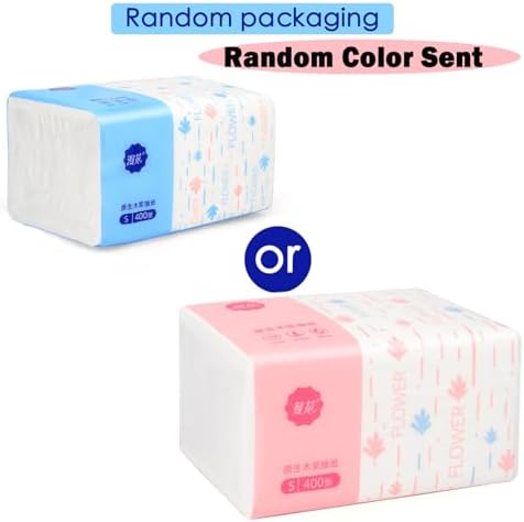 4 Packs Small Soft Facial Tissue, Toilet Paper, Disposable Napkin, Bag Cover, Not Box, Material Wood Pulp Fiber NOT COTTON, White Facial Paper Tissues, 5-Ply, 400 Sheet per Pack