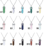 Healing Hexagonal Point Pendulum Jewelry Accessories Natural Crystal Necklace Stone Pendant Quartz chain(B2)