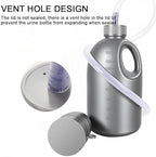 Urinals for Men Portable Male Urinal Bottle with Lid Spill Proof 37’’ Long Tube Thick Male Pee Bottles for Hospital Wheelchair Travel Use 58 oz