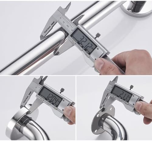 Shower Handicap Grab Bars for Bathroom Wall, L-Shaped Grab Bar, Stainless Steel Bathtub Safety Support Rail,Chromed Armrest,Elderly, Disabled Toilet Anti-Skid Safety Handle, Towel Rack (Size : Left)