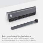 Boundless Audio Record Cleaning Kit - 2-in-1 Vinyl Cleaning Kit Includes Record Brush & Stylus Cleaner - Carbon Fiber Anti-Static Vinyl & Stylus Brushes