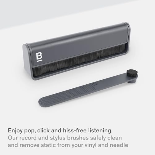 Boundless Audio Record Cleaning Kit - 2-in-1 Vinyl Cleaning Kit Includes Record Brush & Stylus Cleaner - Carbon Fiber Anti-Static Vinyl & Stylus Brushes