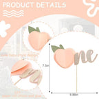Sweet Peach Cake Topper – Peach-Themed Birthday Party Decor for Girls, 1st Birthday Cake Decoration, Glitter Peach Cake Topper, Fruit-Themed Smash Cake Photo Prop