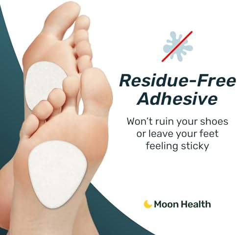 Ultra Thin Metatarsal Pads Women and Men, Ball of Foot Cushions, Metatarsal Foot Pads for Women, Mens Foot Pads for Balls of Feet | 12 Pack, 6 Pairs, 1/8" Thick