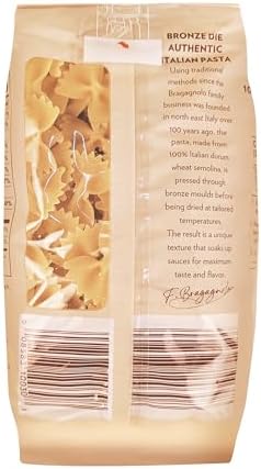 Pastificio Bragagnolo, Farfalle 831 Bronze-Drawn, 100% Italian Pasta, Made with Durum Wheat Semolina Flour, Non GMO (1 Pound Bag) - Consistently al Dente.