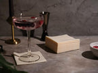 Cocktail Napkins, 100 Pack Disposable Luxury Linen Like Airlaid Beverage Napkins, Soft, Absorbent, Restaurant Bar Cocktail Napkins for Kitchen, Parties, Weddings,Dinners or Events (Ivory)