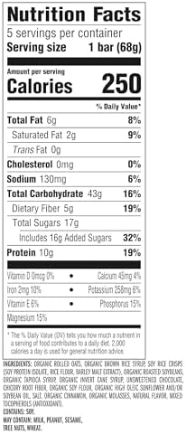 CLIF BAR - Energy Protein Bars - Chocolate Chip - Made with Organic Oats - Energy Bars - Non-GMO - (5 Pack)