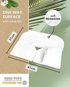 Zen Premium Disposable Face Cradle Covers for Massage Tables & Chairs - (200) 60 GSM, Ultra Soft, Luxurious & Medical-Grade Fleece Headrest Topper Sheets & Face Covers - Non-Sticking