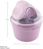 Ice Cream Maker - 1QT Ice Cream Machine for Sorbet, Gelato, Frozen Yogurt and More - Kitchen Appliances and Gadgets by Classic Cuisine (Pink)