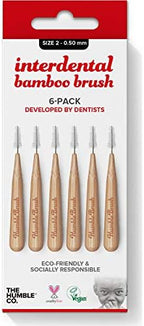 The Humble Co. Red Bamboo Interdental Brush, Size 2, Pack of 1
