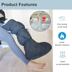 Winter Warm Cast Sock, Thick Fleece Foot Cast Cover - Below the Knee Cast Toe Boot Cover, Foot Warmer for Broken Foot, for Fractured Foot Leg Ankle Joints Protective Accessories, Black