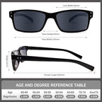 SIGVAN 5 Pack Reading Glasses Men Traditional Black Frames Readers for Men with Spring Loaded Hinges