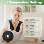 Cordless Electric Heating Pad for Neck and Shoulder, Portable Heated Neck Wrap with 3 Heating Levels, 4000mAh Rechargeable Small Thin Mini Heated Brace 30Mins Auto-Off(Black)