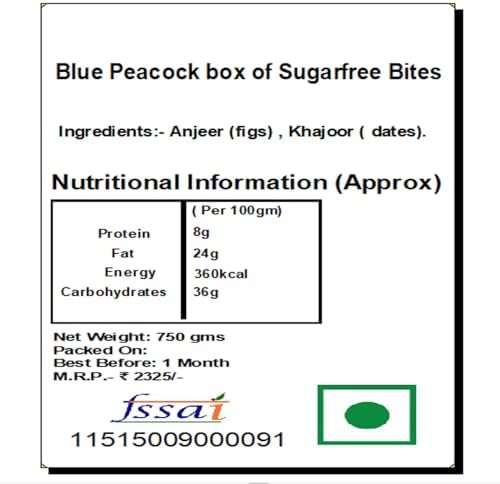 Ghasitaram Gifts Diwali Gifts Blue Box of Sugarfree Bites