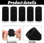 10 PCS Thumb Compression Sleeves, High Elastic Breathable Thumb Brace Support, Finger Sleeves Protectors for Arthritis Pain Relief, Sports Fingers Guards for Basketball Golf (Black)
