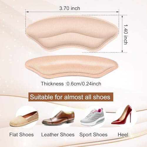 8 Pairs Heel Grips for Womens Shoes, Heel Pads for Shoes, Shoe Inserts for Women, Heel Cushion, Ultimate Comfort Bundle: Heel Inserts for Women