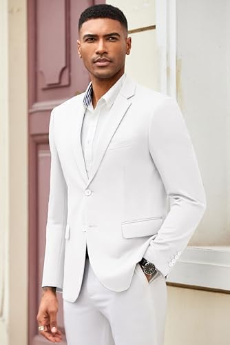 COOFANDY Mens Casual Blazer Slim Fit Suit Jacket Lightweight Knit Sport Coat Two Button Blazer Jacket