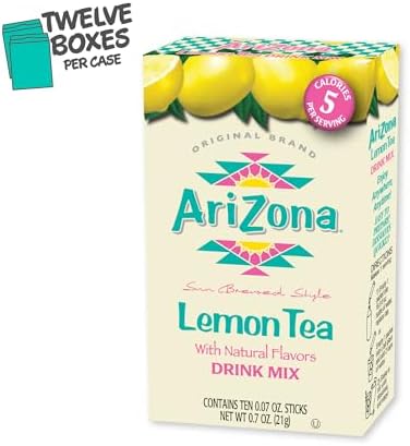 AriZona Lemon Tea - On-the-Go Powdered Drink Mix, 0.07oz 120 Count - 10ct Boxes (Pack of 12)