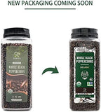 Soeos Organic Black Peppercorns, 18oz (Pack of 1), Non-GMO, Kosher, Packed to Keep Peppers Fresh, Peppercorn for Grinder Refill, Whole Peppercorns