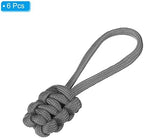 PATIKIL Zipper Pulls Replacement, 6 Pack Extension Cord Handle Fix Pull Tab Extender Fixer Slider Head Repair Kit for Luggage Backpack Jacket, Dark Grey